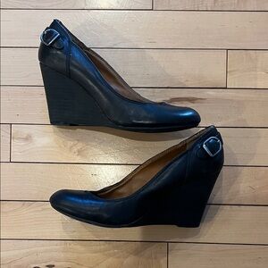 Lucky Brand Black Wedge Heel Shoes